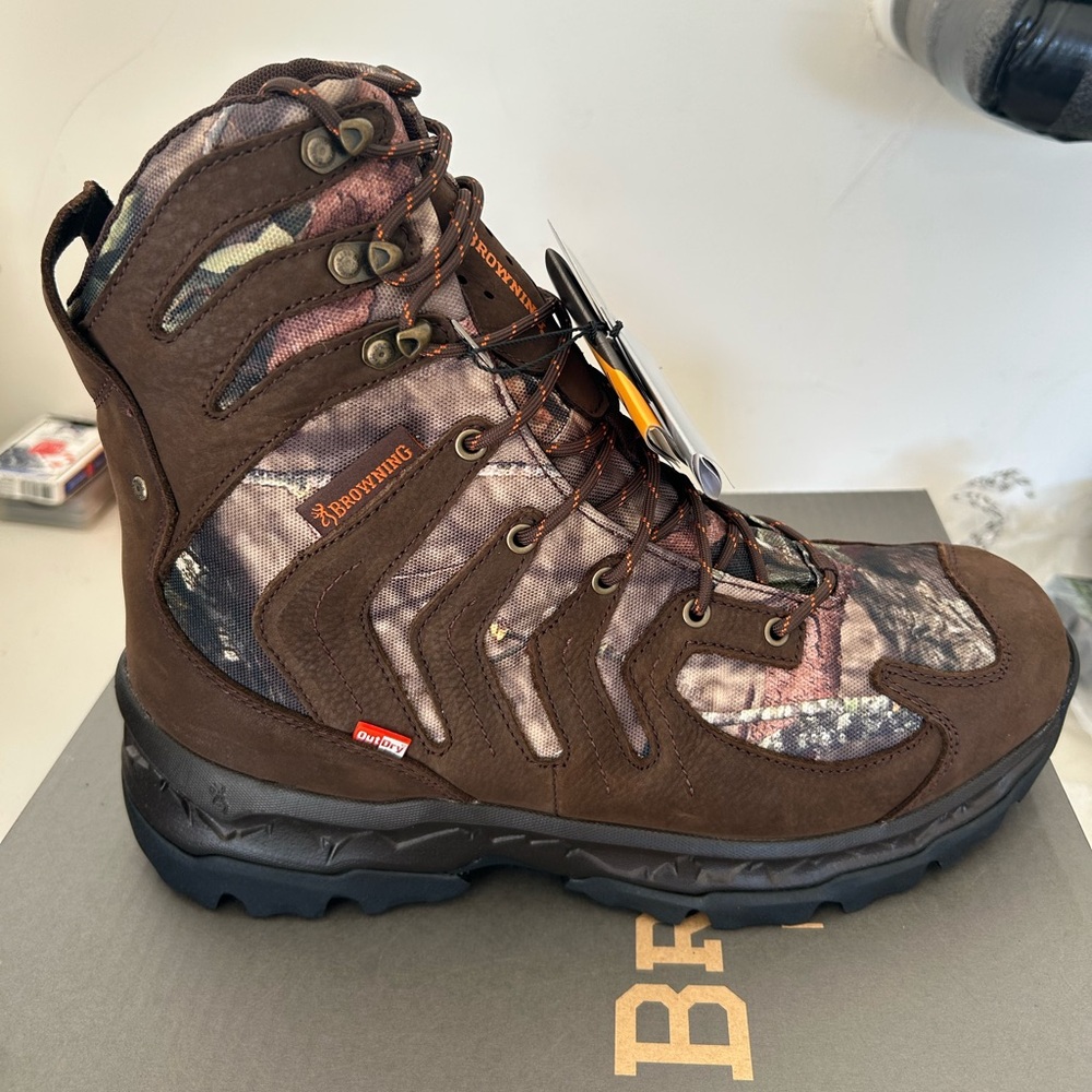 NEW Browning Mens Buck Seeker 8" Boots Mossy Oak Country Size 11.5
